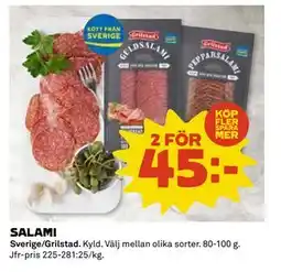 Coop Daglivs SALAMI, SEK 45 erbjuda