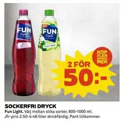 Coop Daglivs SOCKERFRI DRYCK, SEK 50 erbjuda