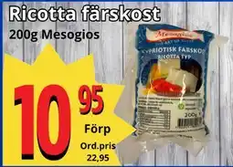Supergrossen Ricotta färskost, SEK 10.95 erbjuda