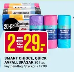 ÖoB SMART CHIOCE, QUICK AVFALLSPÅSAR., SEK 29 erbjuda