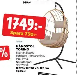Jem&Fix HÄNGSTOL TORINO, SEK 1749 erbjuda