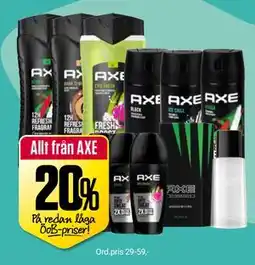 ÖoB Allt från AXE erbjuda