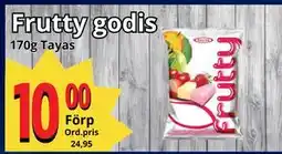 Supergrossen Frutty godis, SEK 10 erbjuda