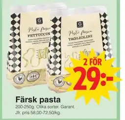 Matöppet Färsk pasta, SEK 29 erbjuda