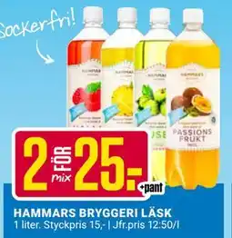 ÖoB HAMMARS BRYGGERI LÄSK, SEK 25 erbjuda