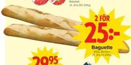 Matöppet Baguette, SEK 25 erbjuda