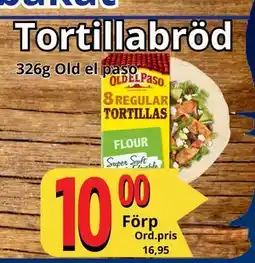 Supergrossen Tortillabröd, SEK 10 erbjuda