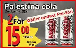 Supergrossen Palestina cola, SEK 15 erbjuda