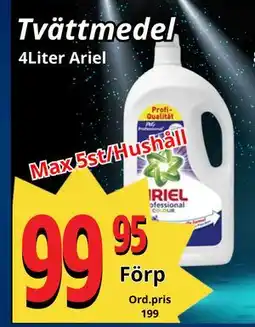 Supergrossen Tvättmedel 4Liter Ariel, Medlemspris erbjuda