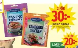 Matöppet Indian spices, SEK 30 erbjuda