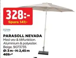 Jem&Fix PARASOLL NEVADA, SEK 328 erbjuda