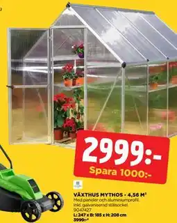 Jem&Fix VÄXTHUS MYTHOS - 4,56 M², SEK 2999 erbjuda