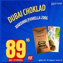 Lucu Food DUBAI CHOKLAD, SEK 89.95 erbjuda