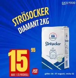 Lucu Food Strösocker Diamant 2kg, SEK 15.95 erbjuda