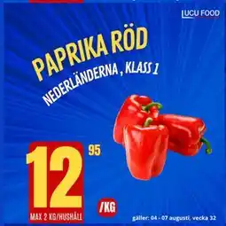 Lucu Food PAPRIKA RÖD, SEK 12.95 erbjuda