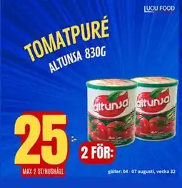 Lucu Food Tomatpuré, SEK 25 erbjuda