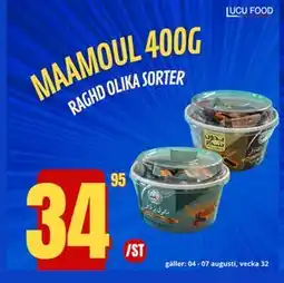 Lucu Food MAAMOUL 400G, SEK 34.95 erbjuda