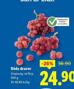 Lidl Röda druvor erbjuda
