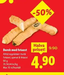 Lidl Burek med fetaost priset! erbjuda