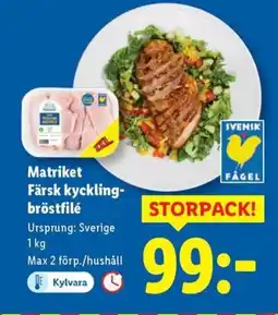 Lidl Matriket Färsk kyckling- bröstfilé erbjuda