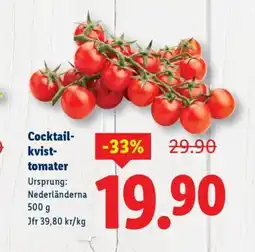 Lidl Cocktail- kvist- tomater Ursprung: Nederländerna erbjuda