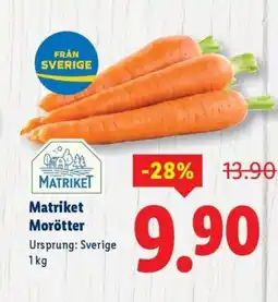 Lidl Matriket Morötter erbjuda