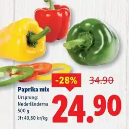 Lidl Paprika mix Ursprung: Nederländerna erbjuda