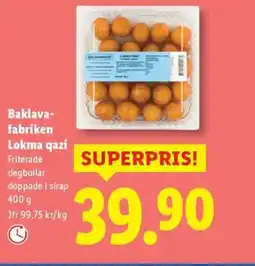 Lidl Baklava- fabriken Lokma qazi Friterade degbollar doppade i sirap erbjuda
