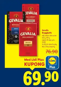 Lidl Gevalia Bryggkaffe erbjuda