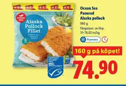 Lidl Ocean Sea Panerad Alaska pollock erbjuda