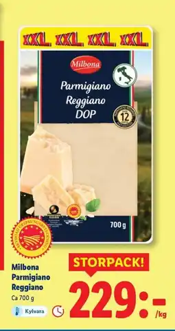 Lidl Milbona Parmigiano Reggiano erbjuda