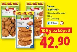 Lidl Dulano Pannbiffar erbjuda