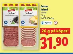 Lidl Dulano Salami erbjuda