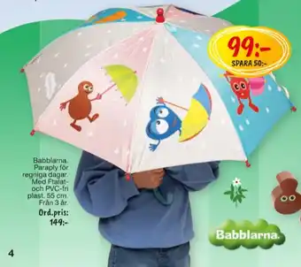 Leklust Babblarna Paraply erbjuda
