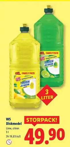 Lidl W5 Diskmedel erbjuda