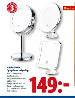 Lidl CIEN BEAUTY Spegel med belysning erbjuda