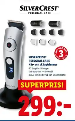 Lidl SILVERCREST® PERSONAL CARE Hår- och skäggtrimmer erbjuda