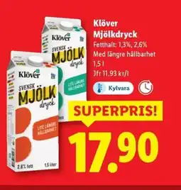 Lidl Klöver Mjölkdryck erbjuda