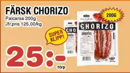Nya Pulsen Färsk chorizo Palcarsa erbjuda