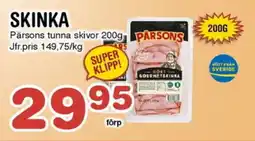 Nya Pulsen Pärsons Skinka erbjuda