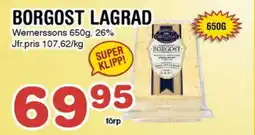 Nya Pulsen Wernerssons Borgost lagrad erbjuda