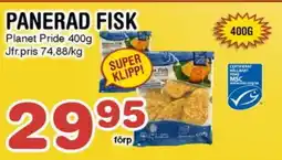 Nya Pulsen Panerad fisk Planet Pride erbjuda