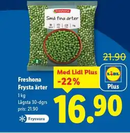Lidl Freshona Frysta ärter erbjuda