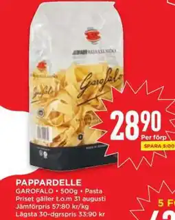 Willys Pappardelle Garofalo erbjuda