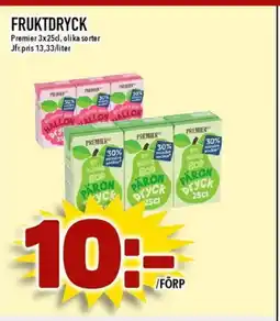 Nya Pulsen PREMIER Fruktdryck erbjuda