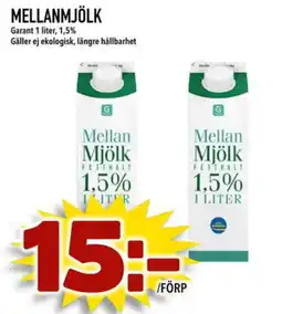Prisma Mat GARANT Mellanmjölk erbjuda