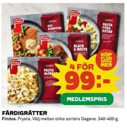 Coop FINDUS Färdigrätter erbjuda