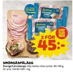 Coop Lönneberga Smörgåspålägg erbjuda