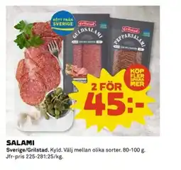 Coop Grilstad Salami erbjuda