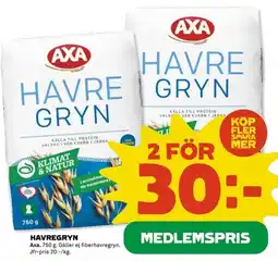 Coop AXA Havregryn erbjuda